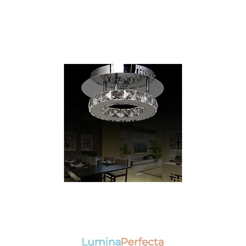 Montaj încastrat din metal cromat din cristal modern contemporan