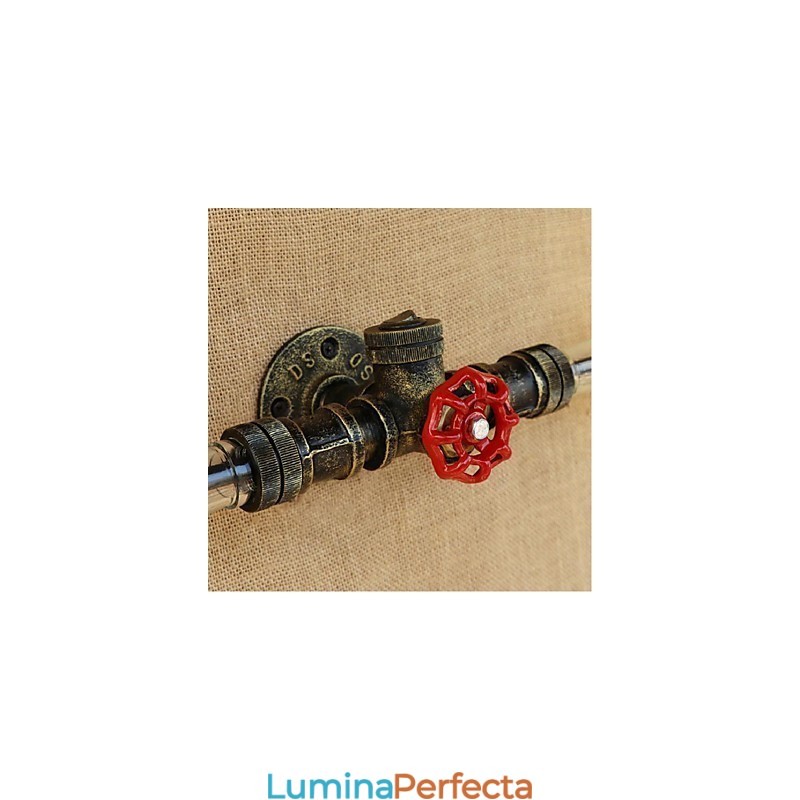 Lampă de perete cu sticlă de apă de designer retro industrie, gri