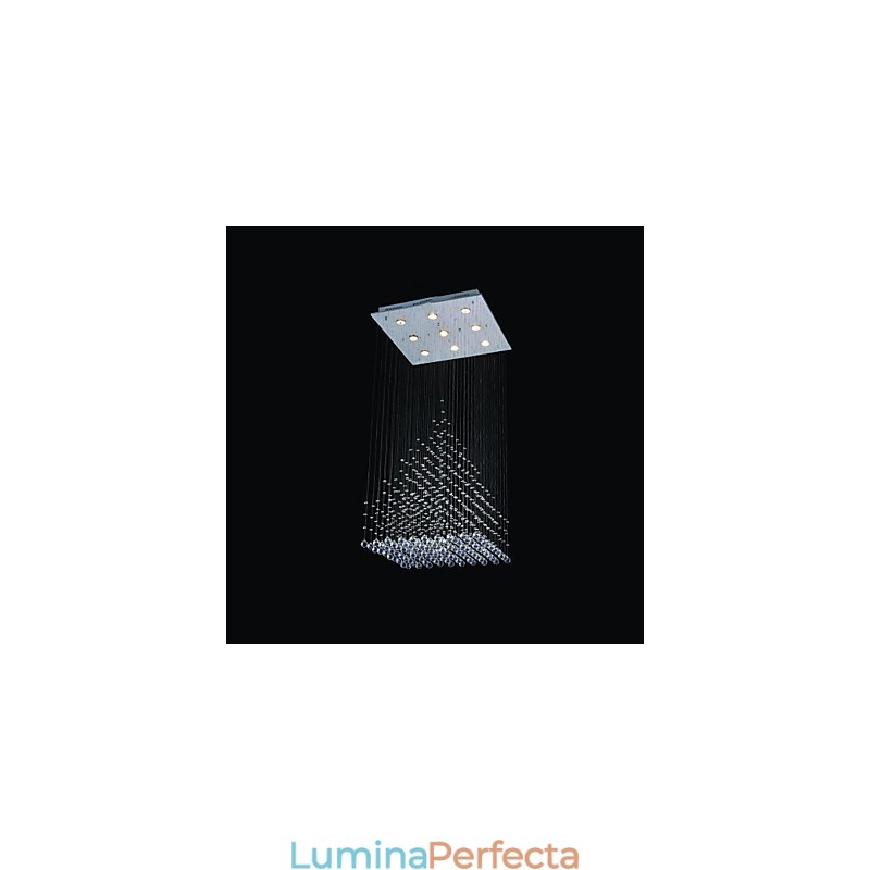 Montaj încastrat din metal cromat din cristal modern contemporan