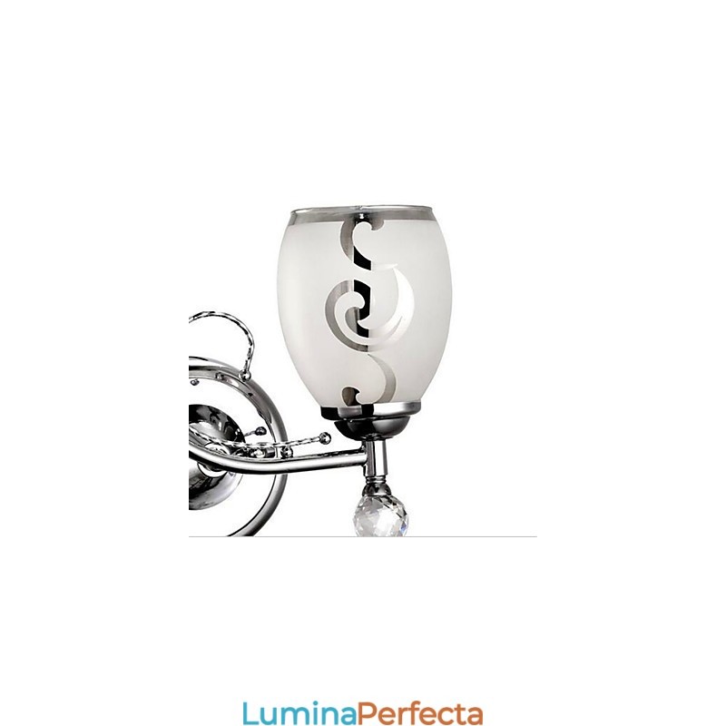 Caracteristică modernă și contemporană galvanizată pentru aplice de perete cu lumină ambientală în stil mini de cristal