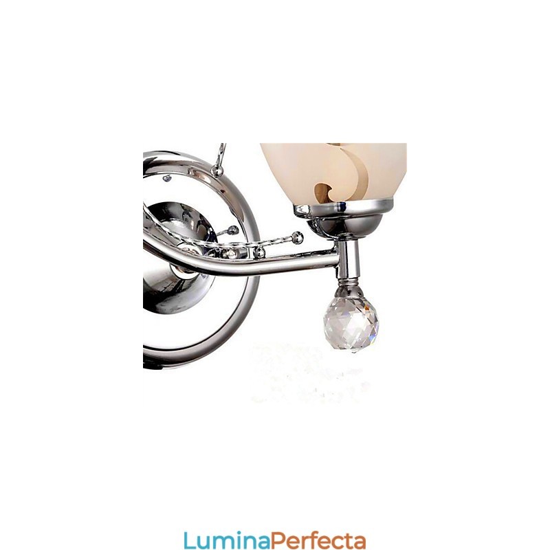 Caracteristică modernă și contemporană galvanizată pentru aplice de perete cu lumină ambientală în stil mini de cristal