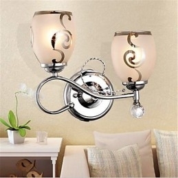 Caracteristică modernă și contemporană galvanizată pentru aplice de perete cu lumină ambientală în stil mini de cristal