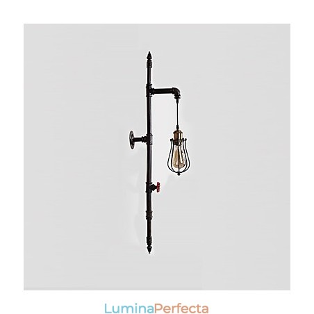 Aplice de perete cu țeavă industrială retro Loft simplu, cușcă de păsări neagră, sufragerie din metal, sufragerie, bucătărie, bar, iluminat de decorare a cafenelei Aplice de perete cu țeavă industrială retro Loft simplu, cușcă de păsări neagră, sufragerie din metal, sufragerie, bucătărie, bar, iluminat de decorare a cafenelei