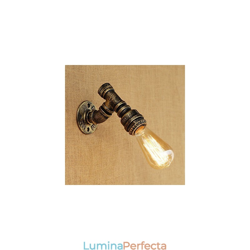 Caracteristică de pictură retro vintage rustică pentru aplice de perete cu lumină ambientală în stil mini