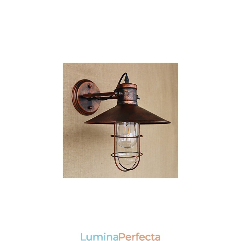 Caracteristică de pictură retro rustic Lodge Country pentru lămpi de perete în stil mini