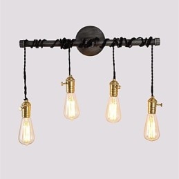 Applique industriale vintage de perete cu comutator Lumini creative Restaurant Cafe Bar Iluminat decorativ cu finisaj vopsit cu 4 lumini