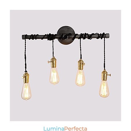 Applique industriale vintage de perete cu comutator Lumini creative Restaurant Cafe Bar Iluminat decorativ cu finisaj vopsit cu 4 lumini Applique industriale vintage de perete cu comutator Lumini creative Restaurant Cafe Bar Iluminat decorativ cu finisaj vopsit cu 4 lumini