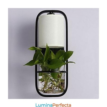 Lampă de perete modernă din sticlă cu plante în ghiveci, creativă Lampă de perete modernă din sticlă cu plante în ghiveci, creativă