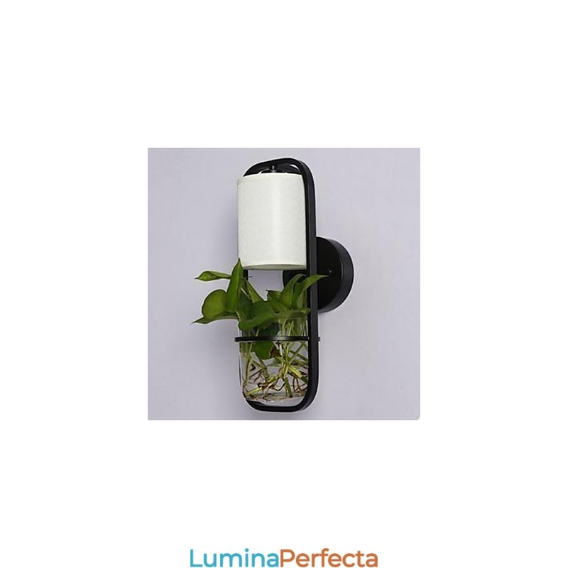 Lampă de perete modernă din sticlă cu plante în ghiveci, creativă