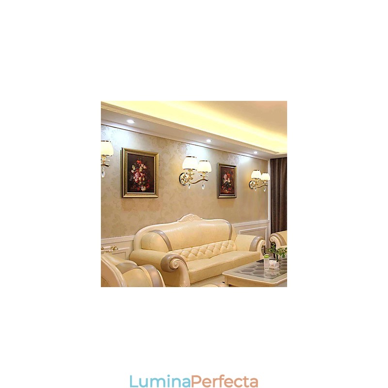 Caracteristică modernă și contemporană galvanizată pentru lumina ambientală de cristal Aplice de perete