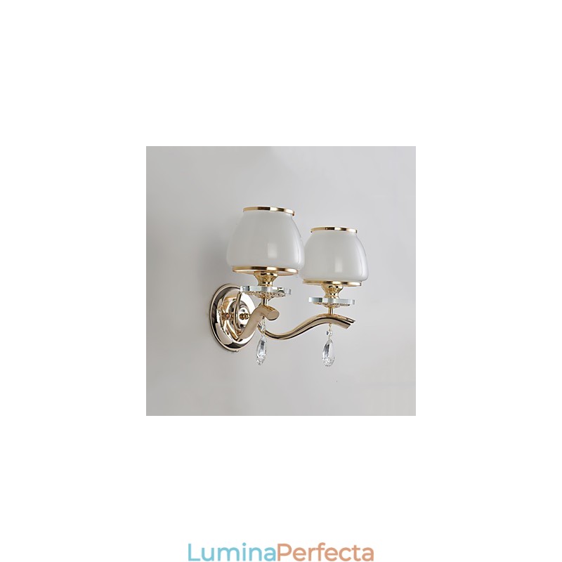 Caracteristică modernă și contemporană galvanizată pentru lumina ambientală de cristal Aplice de perete