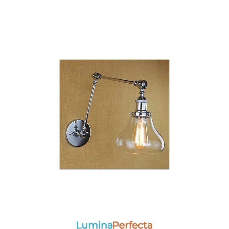 Caracteristică galvanizată retro de țară pentru protecția ochilor în stil mini Lumină ambientală Perete de lumini cu braț oscilant