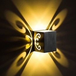 Lampă de perete modernă din aluminiu cu montare încadrată Decorează lumini de perete