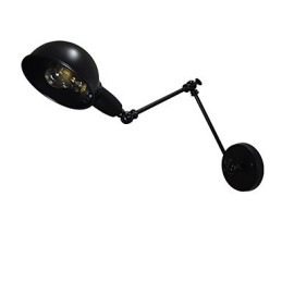 Aplică de perete din fier, pliabilă, neagră, simplă, retro, aplică decorativă cu un singur cap, în stil european
