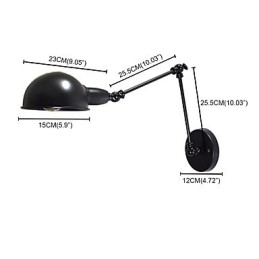 Lampă de perete pliabilă din fier de perete Buzz Dumb Black Lightsaber Lampă pe perete în stil european stil american