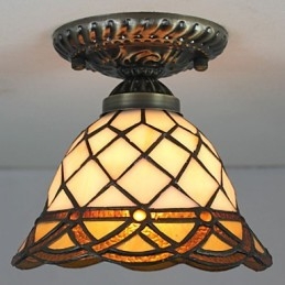Vitraliile artelor creative rurale europene Absorb Dom Lamp Light
