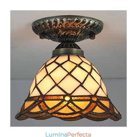 Vitraliile artelor creative rurale europene Absorb Dom Lamp Light Vitraliile artelor creative rurale europene Absorb Dom Lamp Light
