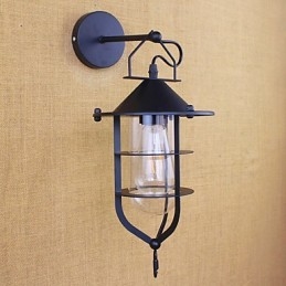 Caracteristică de pictură retro de la țară pentru aplice de perete cu lumină ambientală pentru protecția ochilor în stil mini