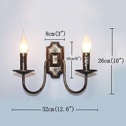 Lampă de perete retro, simplă, coridor, lampă cu cap dublu, dormitor, sufragerie, lampă de perete
