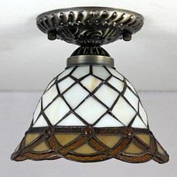 Vitraliile artelor creative rurale europene Absorb Dom Lamp Light
