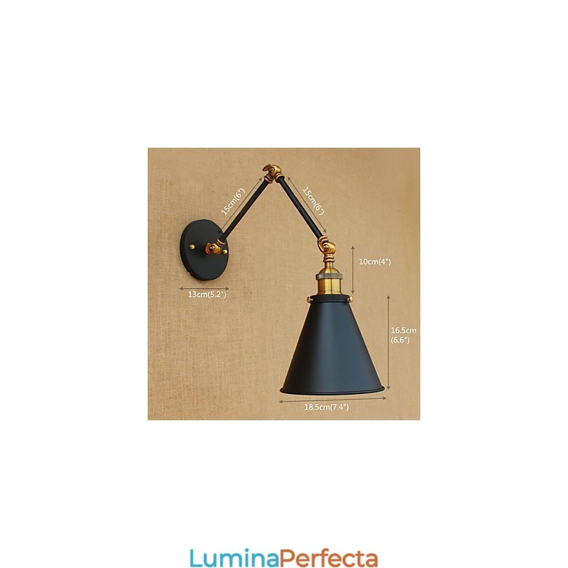 Lampă de perete din alamă, de epocă, industrială, de perete, iluminat pentru casă, decor interior, aplice de perete
