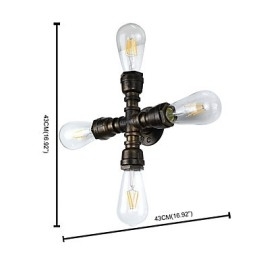 Rustic Lodge Tradițional Clasic Vechi Alamă Caracteristică pentru lumină ambientală Applique de perete
