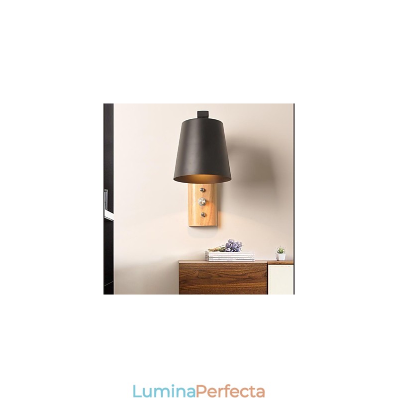 Caracteristică modernă, contemporană, cu finisaj cu oxid negru, pentru aplice de perete