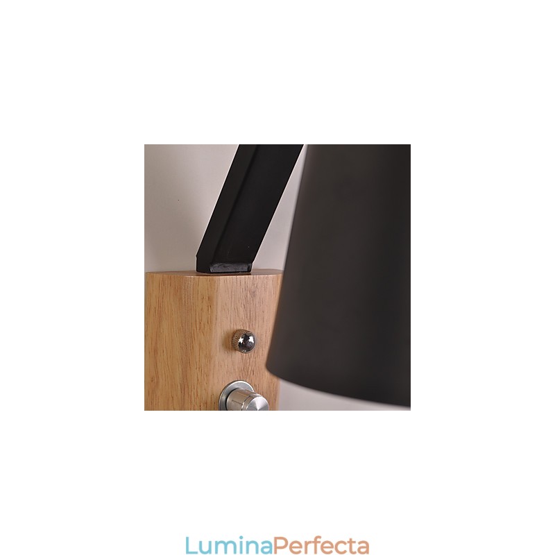 Caracteristică modernă, contemporană, cu finisaj cu oxid negru, pentru aplice de perete