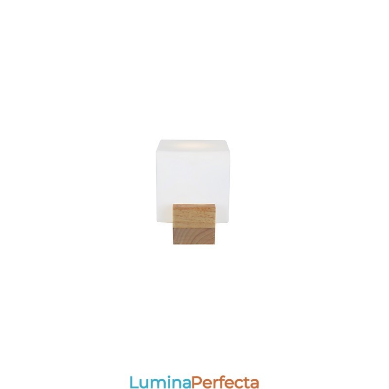 Lampă de perete simplă Lampă de birou de noptieră cu abajur din sticlă și lemn masiv pentru dormitor șifonier sufragerie cameră bebeluș cămin colegiu măsuță de cafea bibliotecă