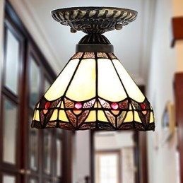 Vitraliul European Rural Creative Arts Absorb Dome Lamp Light