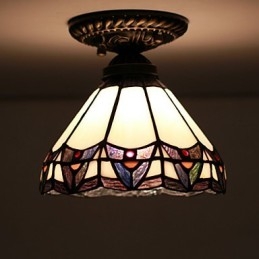 Vitraliul European Rural Creative Arts Absorb Dome Lamp Light