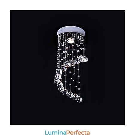 Candelabru din metal galvanizat din cristal modern, contemporan, montat încastrat Candelabru din metal galvanizat din cristal modern, contemporan, montat încastrat