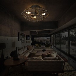 Suport din metal cu pictură în stil retro mini