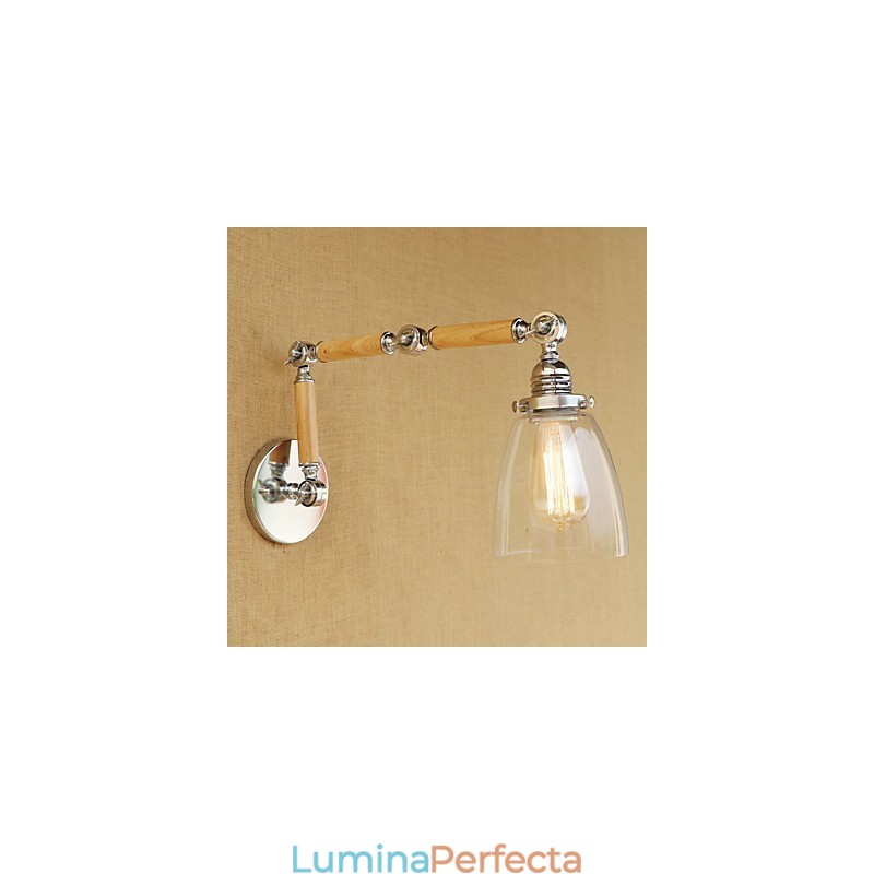 Caracteristică galvanizată retro de țară pentru lumini cu braț oscilant de protecție a ochilor