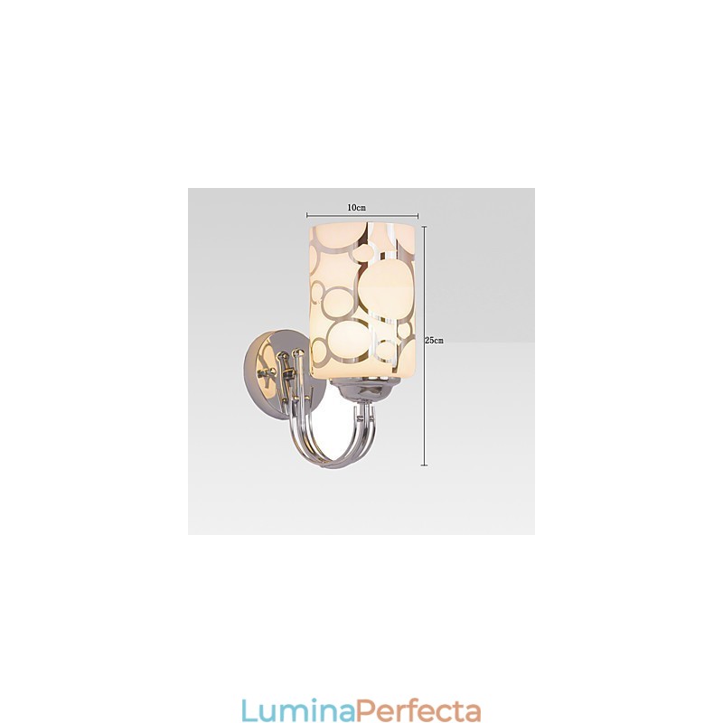 Lumină metalică modernă contemporană cu montare încastrabilă și împrăștiere pe tavan, cu aplice de perete