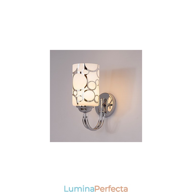 Lumină metalică modernă contemporană cu montare încastrabilă și împrăștiere pe tavan, cu aplice de perete