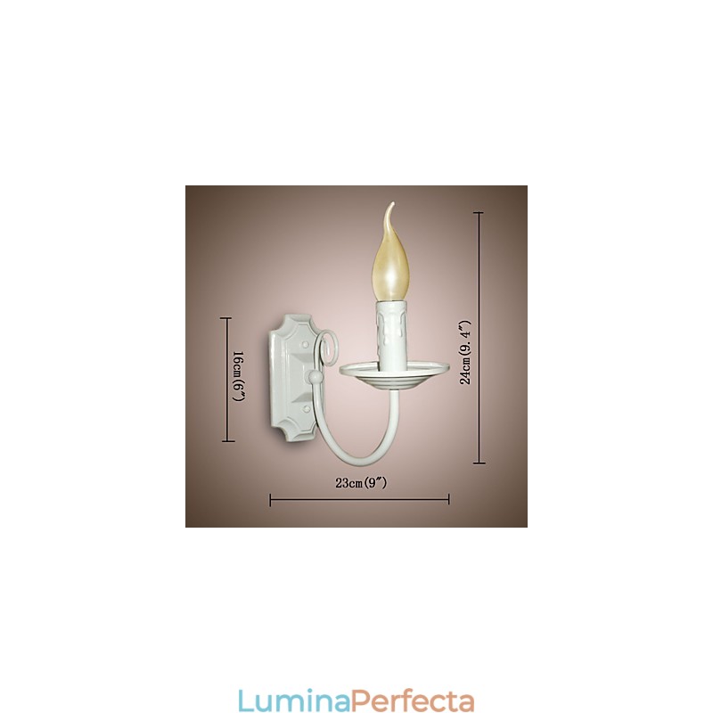 Lampă de perete modernă simplă Lumânare Lampă cu un singur cap Lampă de noptieră Coridor
