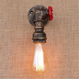 Nostalgia Țeavă de apă simplă Lampă decorativă de perete mică