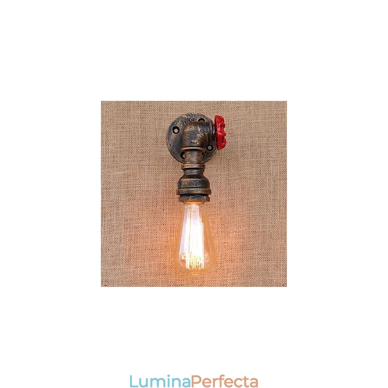 Nostalgia Țeavă de apă simplă Lampă decorativă de perete mică