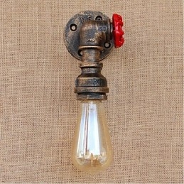 Nostalgia Țeavă de apă simplă Lampă decorativă de perete mică