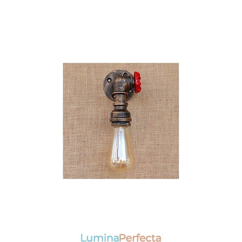 Nostalgia Țeavă de apă simplă Lampă decorativă de perete mică