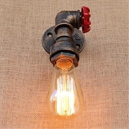 Nostalgia Țeavă de apă simplă Lampă decorativă de perete mică