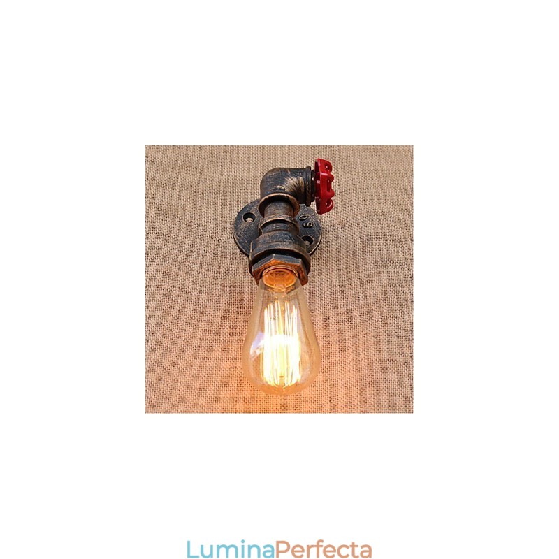 Nostalgia Țeavă de apă simplă Lampă decorativă de perete mică