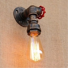 Nostalgia Țeavă de apă simplă Lampă decorativă de perete mică