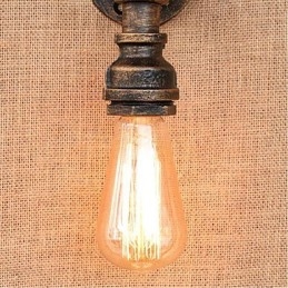 Nostalgia Țeavă de apă simplă Lampă decorativă de perete mică