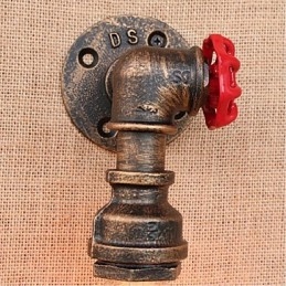 Nostalgia Țeavă de apă simplă Lampă decorativă de perete mică
