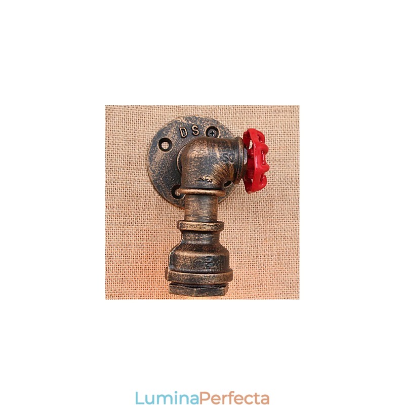 Nostalgia Țeavă de apă simplă Lampă decorativă de perete mică
