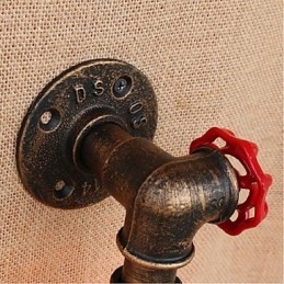 Nostalgia Țeavă de apă simplă Lampă decorativă de perete mică
