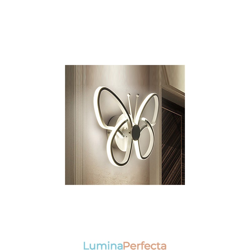 Aplice moderne de perete în formă de fluture metal creativ acrilic sufragerie hol dormitor camere de hotel lampă de noptieră