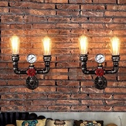 2 Capete Applique Metal Industriale Vintage Restaurant Cafe Bar Decor Iluminat